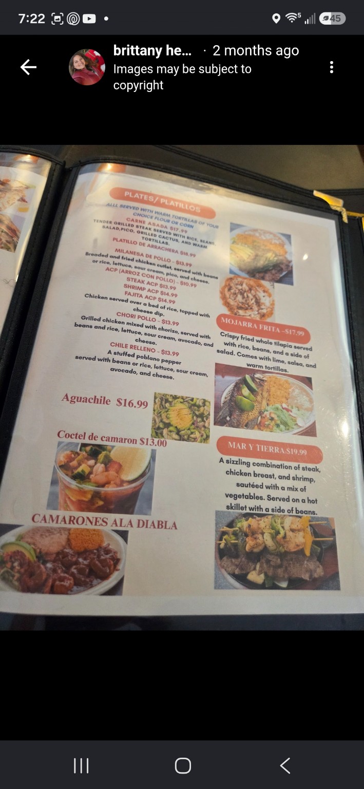 Taqueria El Gammi menu page 3